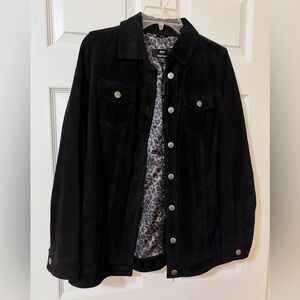 Dennis Basso Black Washable Leather Jacket XXS